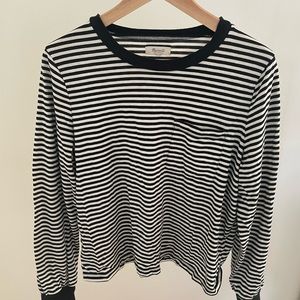 Madewell stripped cotton shirt size large.  Used but great condition.